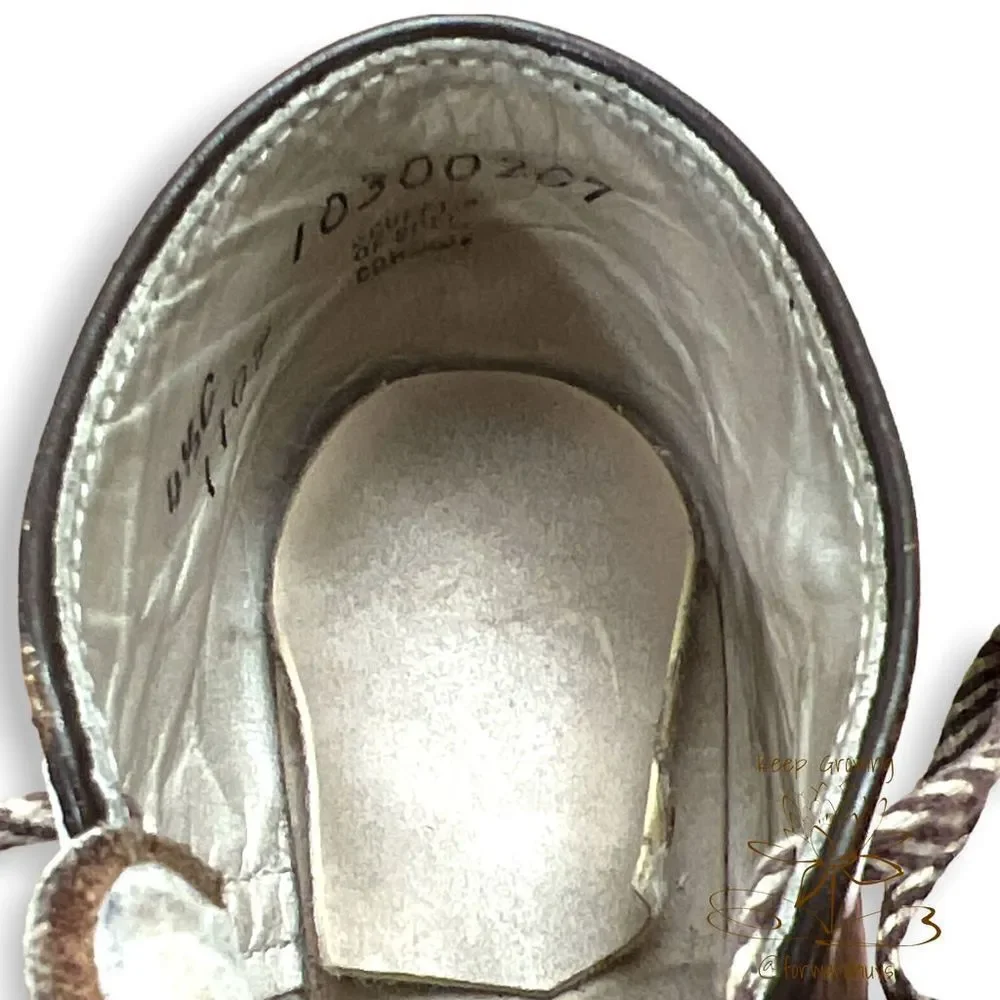 Children’s Vintage Leather Hand-Crafted Baby / Toddler Shoes Size 4.5